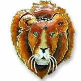 Clearly Charming Lion Head Sterling Silver and Enamel Pin