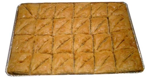 Baklava with Walnuts and Honey, TRAY, 48 Triangles by Baklavas