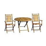 Outdoor Patio Round Table and Chair Set