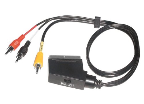 Dr.-Ing. Sieger Videokabel Scart-Stecker mit Schalter Cinch-Stecker/2 Cinch-Stecker