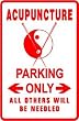 ACUPUNCTURE PARKING chinese alternative sign
