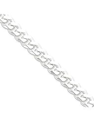 9mm, Sterling Silver, Curb Chain, 8 inch