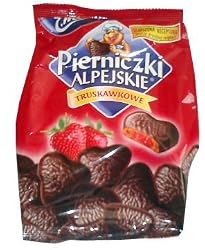 Ginger Bread with Strawberry Filling in Chocolate (or Skawa) 150g