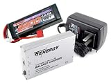 Combo: Tenergy 1-4 Cells Li-PO/Li-Fe Balance Charger and 11.1V 2200mAh 25C LIPO Battery Pack w/ Deans connector