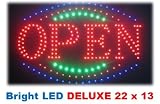 Multicolored LED Inviting OPEN BIG Animated Bright Led Neon Business Motion Light Sign. On/off with Chain 22*13*1 Large Blt208