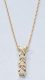 14K Yellow Gold .10 ctw Diamond Pendant