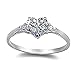 Cassie: 0.81ct Heart-cut Ice on Fire CZ Promise Friendship Engagement Ring 925 Silver, 3135