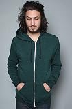 Alternative Apparel The Rocky Eco Fleece Zip Hoodie in Black Emerald hood ,Sweatshirts for Men