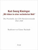 Kiesinger: 'Wir leben in einer ver�nderten Welt'