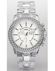 Fossil Womens CH2688 White Plastic Quartz Watch with White Dial