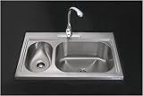 KOHLER K-3374-3-NA PRO TaskSink High/Low Countertop Kitchen Sink