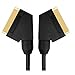 ABC Products Gold Short 1.5m 1.5 m Scart to Scart Cable Lead for Plasma TV Sky Freeview Digibox DVD Satellite VCR 21 pin metre meter