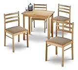 Natural Finish Table & 4 Chair Dining Set