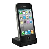 JSG Iphone 4 4G Desktop Dock Docking Station Charging Dock Cradle (BLACK) FREE USB CABLE for charging / sync 419AbvIBcZL. SL160 Iphone Docking Station Deals