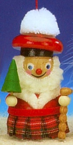 Scottish Santa Steinbach Wood Christmas Tree Ornament