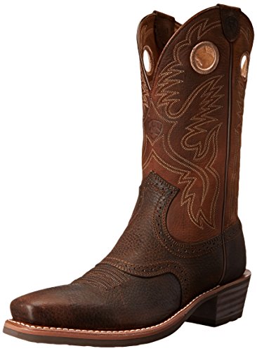 Ariat-Mens-Heritage-Roughstock-Western-Cowboy-Boot-Brown-Oiled-Rowdy-14-D