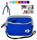 4 inch Camcorder Case for Panasonic TA1 Ultrathin HD Pocket Camcorder with Screen Protector and a 6 inch Blue Tripod for Panasonic TA-1