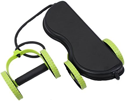 Fitness Chest Expander Equipment Outdoor Sports Supplies Double Wheels Pull Rope Strength Trainer TPR Belly Expander Pilates