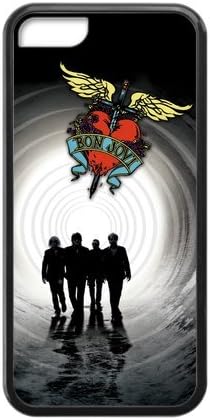 5C Phone Case, Bon Jovi Band Personalized iPhone 5C Rubber Gel Silicone Case Cover