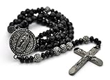 IMAGE OF Disco Ball Shamballa Cross Rosary Necklace MC195BK-HE