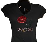Swarovski Crystal MOM with a ROSE T-Shirt