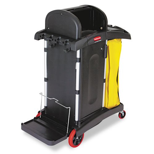 Rubbermaid Commercial High-Security Healthcare Cleaning Cart 22 x 48-14 x 53-12 Black