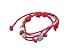 Red and Pink Rope Charm Bracelet