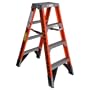 Werner T7404 375-Pound Duty Rating Fiberglass Multi-Use Twin Ladder, 4-Foot
