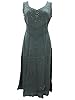 Vintage Style Boho Maxi Dress Gray Sequin Embroidered Long Full Dresses