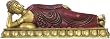 Sleeping Buddha, red finish