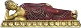 Sleeping Buddha, red finish