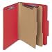 Smead Pressboard Classification Folders, Six-Section, Letter, Bright Red, 10 per Box (14031)
