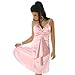 Edles Satin Abendkleid Cocktailkleid Rose (568)