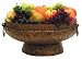 Large Copper Round Hammered Metal Pedestal Bowl