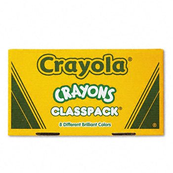 Crayola® Eight-Color Classpack® Crayons CRAYON,CRAYOLA,400/ST,LRG (Pack of 2)