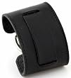 Nemesis #STW-KK Wide Black Leather Cuff Wrist Watch Band