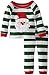Mud Pie Baby Boys' Santa Lounge Set, Green Stripe, 12-18 Months