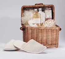 Hot Sale Spa In A Basket Wicker Chest Bath Items Massage Tools