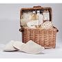 Spa-In-A-Basket With Honey Vanilla Scent, Comfy Slippers, And Massage Tool