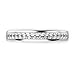 Metal Factory 3MM Sterling Silver Baguette CZ Half Eternity Cubic Zirconia Ring