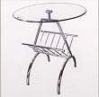 BEAUTIFUL GLASS TOP ROUND MAGAZINE TABLE