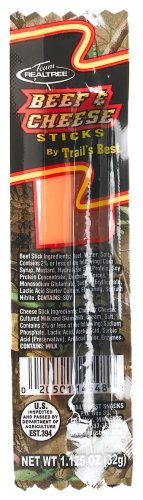 Team Realtree Beef & Cheese Sticks, 1.125-Ounce Packages (Pack of 36) by Team Realtree