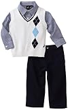 Nautica Infant Boys 3 Piece Sweater Vest Set