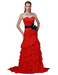 Chiffon/Polyester/Satin Sweetheart Evening Dress/Prom Dress 