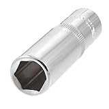 uxcell 六角 アクスル ナット ソケット 13mm スクエア ドライブ クロムバナジウム 鋼 15mm