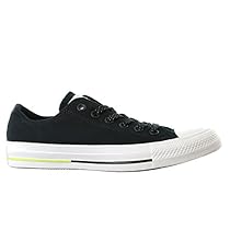 Converse Mens Chuck Taylor All Star Shield Canvas Ox Fashion Sneaker Shoe, Black / White / Volt,&nbsp;4
