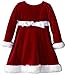 Bonnie Jean Big Girls' Sequin Bodice Santa Dress Fur Trim