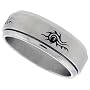 Surgical Steel 5/16" (8mm) Spinner Ring with Tribal Pattern