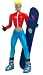 ELISE from the hit EA SPORTS video game SSX TRICKY Series 1 Game Pro * 7 INCH * Action Figure & Snowboard_s-2
