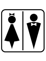 Ambiance Live Vinilo Decorativo Restrooms Negro